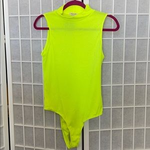 NWT Highlighter Yellow Body Suit